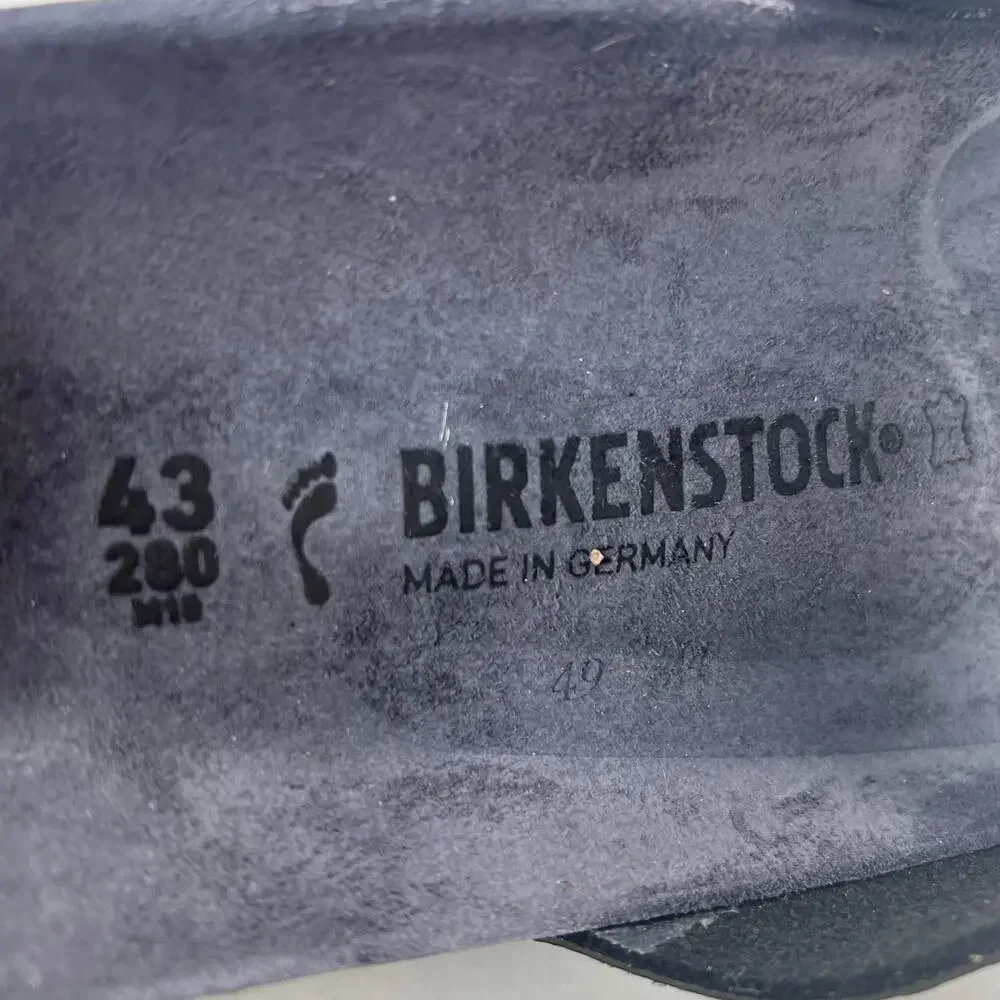 Birkenstock Madrid BS Birko Flur Sandal Metallic Stone Black Men 10/EU 43 NWB